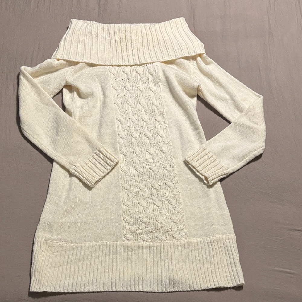 Off-Shoulder Sweater Dress